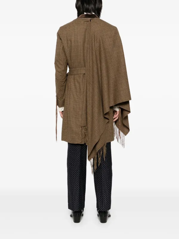 Midorikawa カットオフエッジ コート | ブラウン | FARFETCH JP