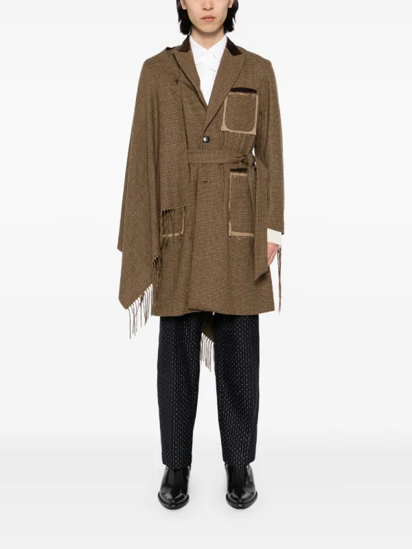 Midorikawa カットオフエッジ コート | ブラウン | FARFETCH JP