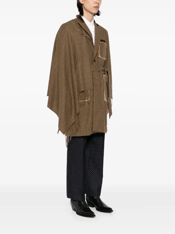 Midorikawa カットオフエッジ コート | ブラウン | FARFETCH JP