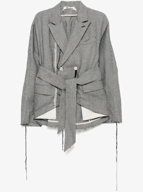 midorikawa blazer con bordes sin rematar