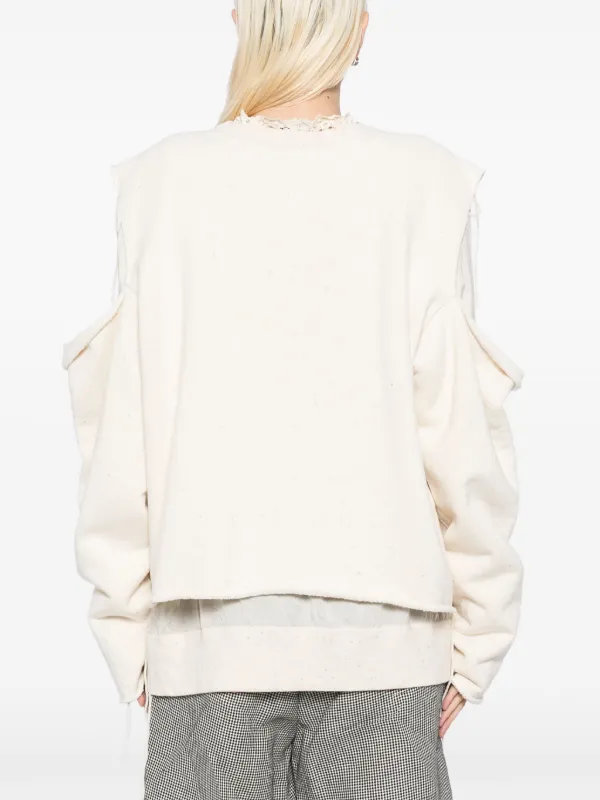 Midorikawa Raw Edge Sweatshirt | Neutrals | FARFETCH JO