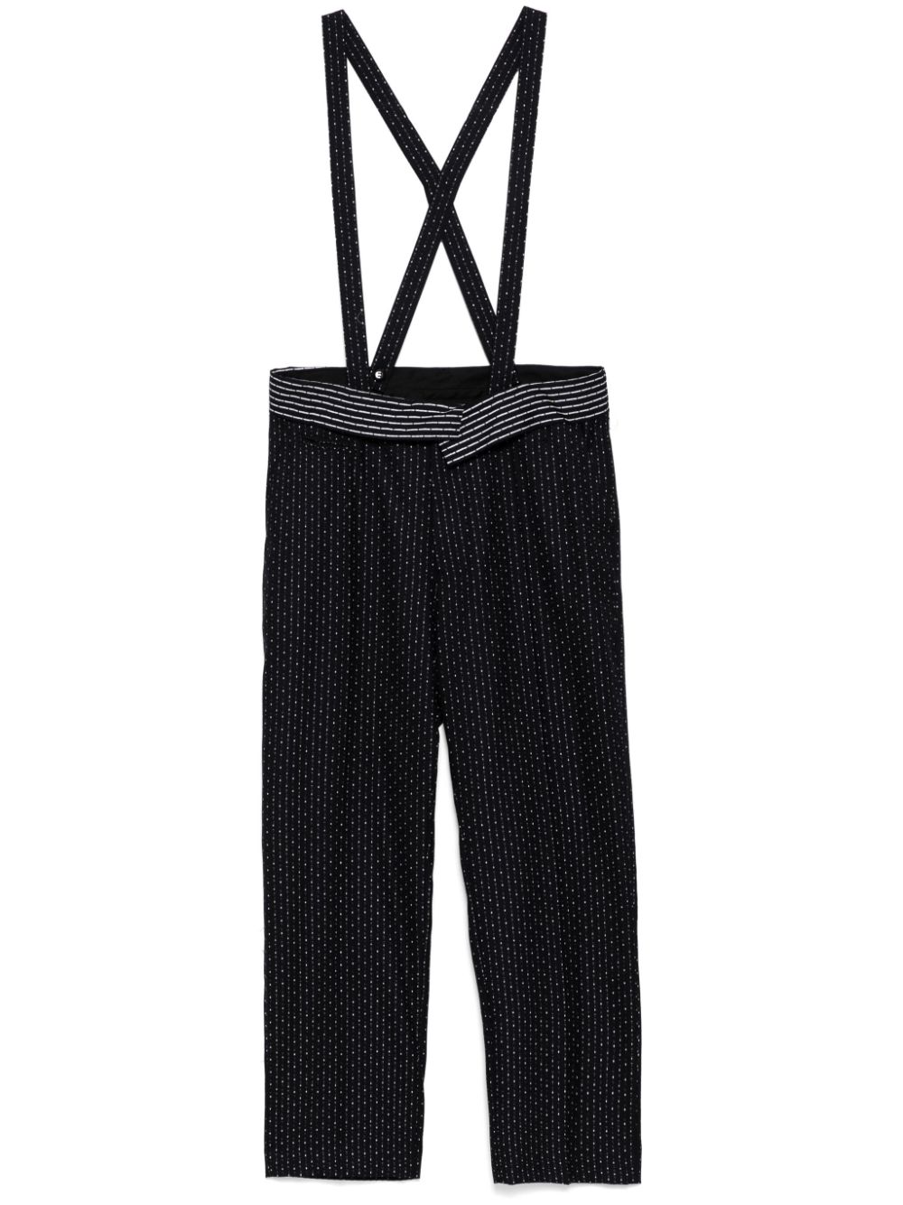 shoulder strap tailored trouser