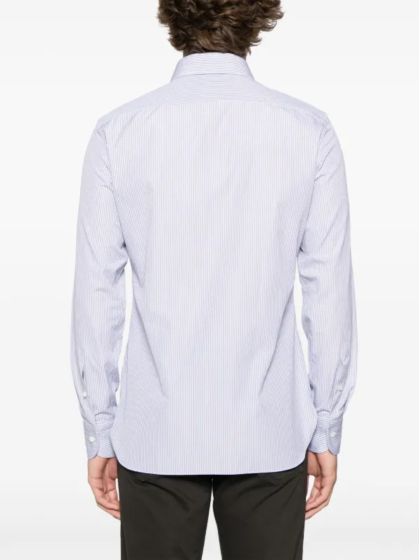 Zegna ストライプ シャツ | ブルー | FARFETCH JP