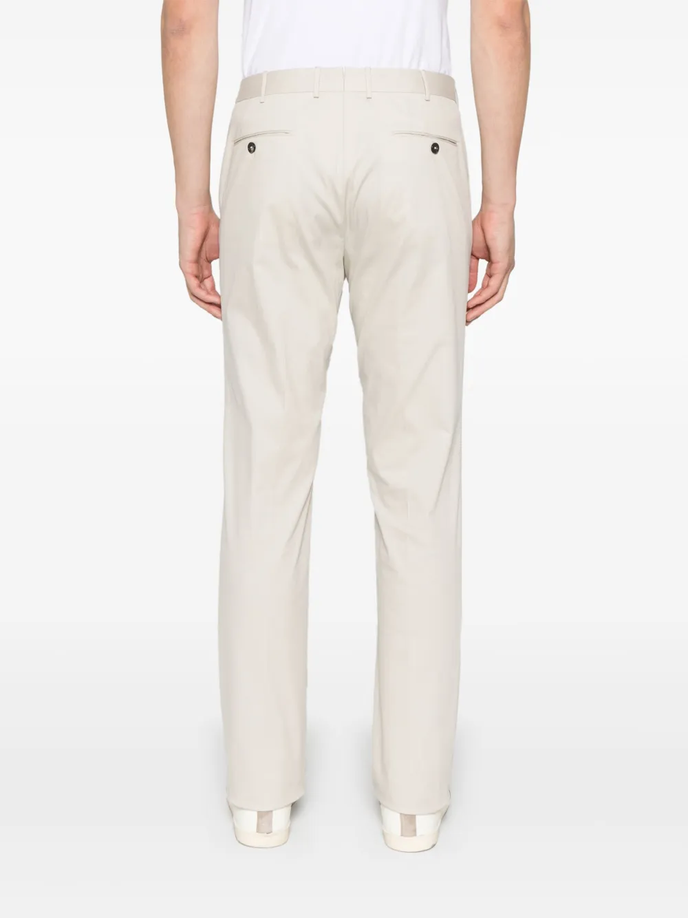 Zegna Chino met toelopende pijpen Beige