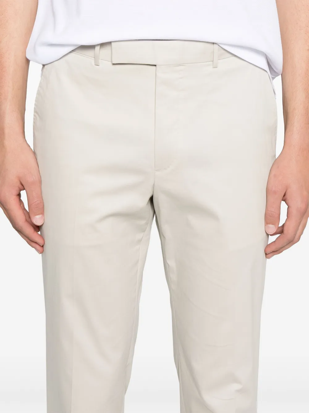 Zegna Chino met toelopende pijpen Beige