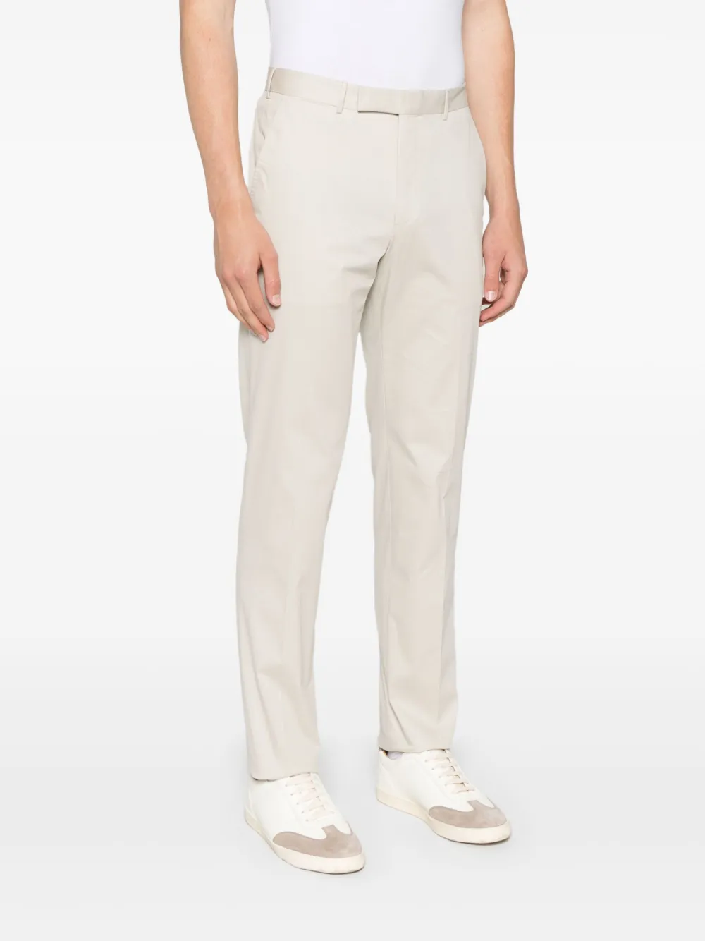 Zegna Chino met toelopende pijpen Beige