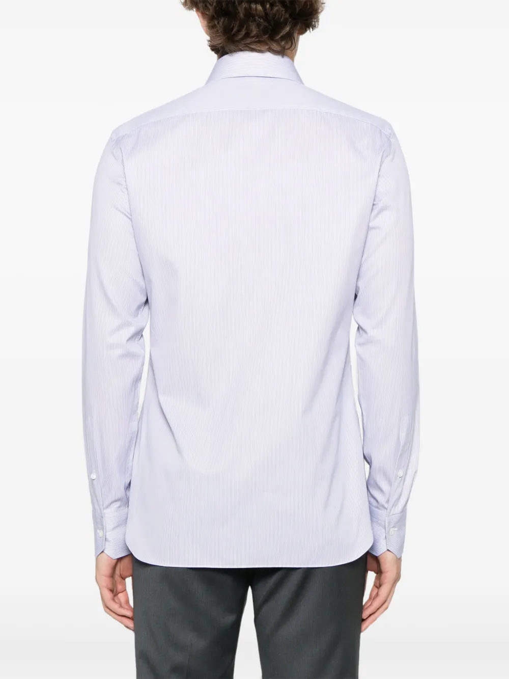 Zegna Gestreept overhemd Wit