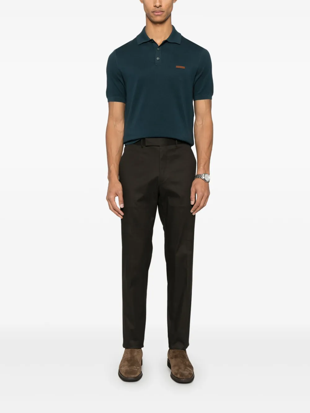 Zegna cotton polo shirt - Blauw