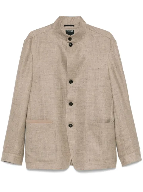 Zegna slub-texture blazer