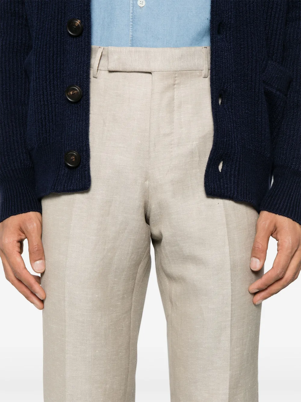 Zegna Broek met toelopende pijpen Beige