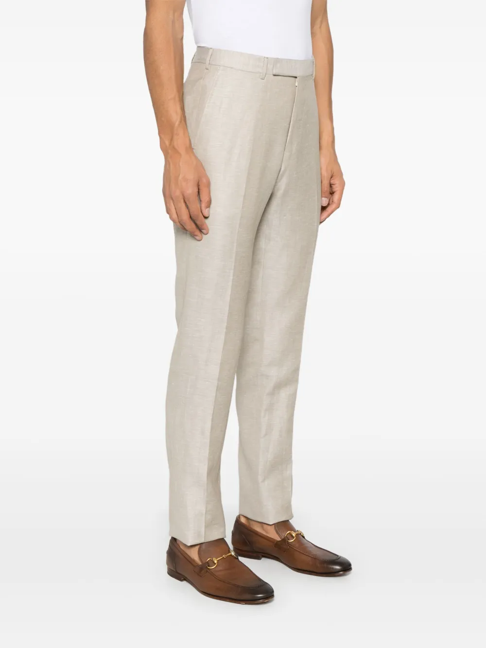 Zegna Broek met toelopende pijpen Beige