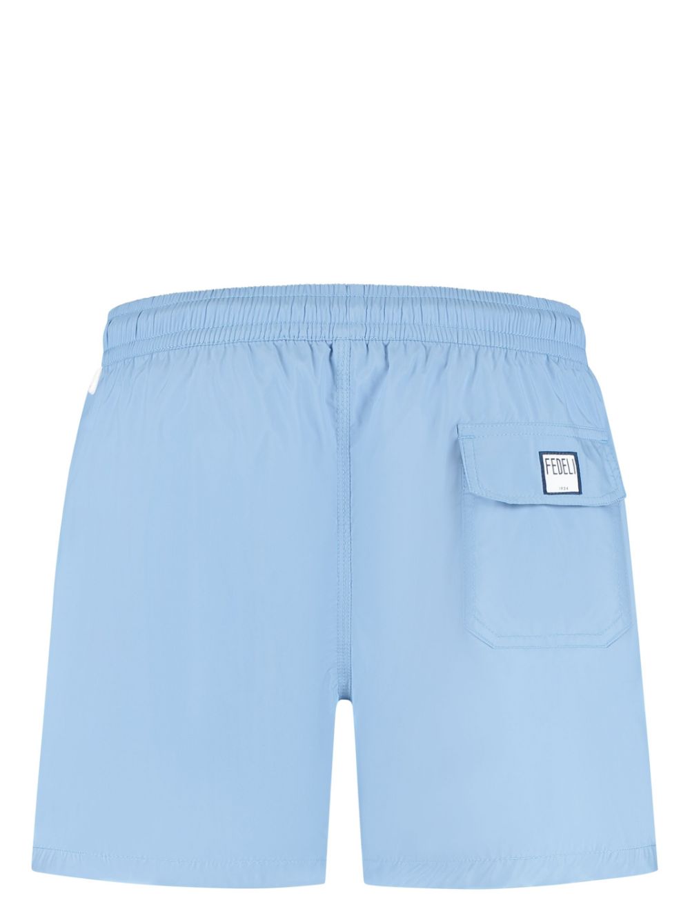 Fedeli logo-patch swim shorts - Blauw