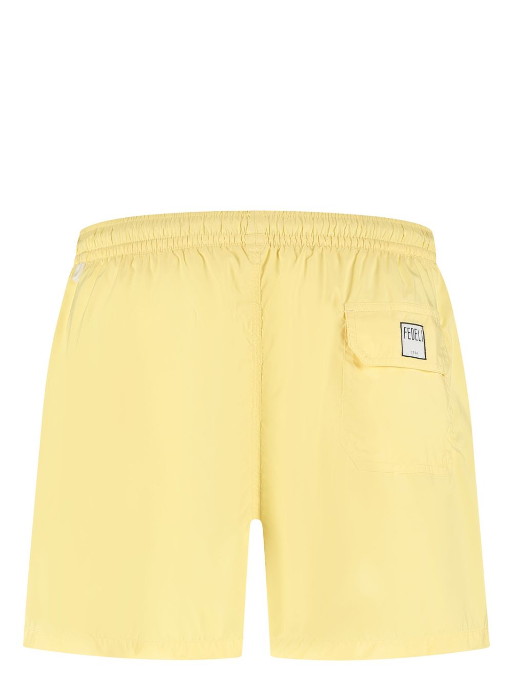 Fedeli logo-patch swim shorts - Geel