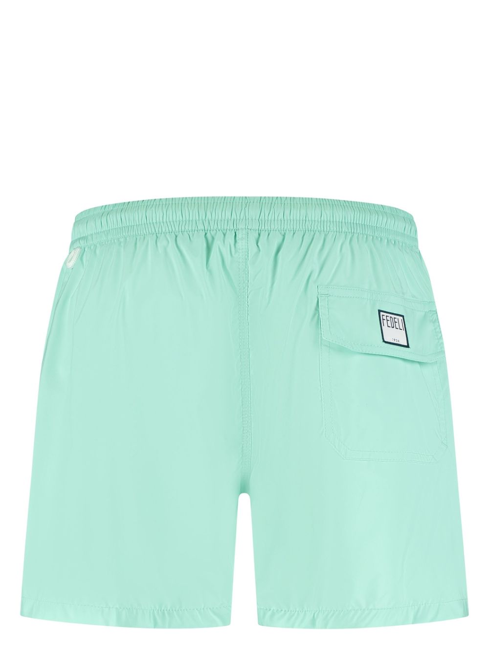 Fedeli logo-patch swim shorts - Groen