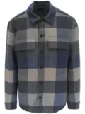 Vince checked shirt jacket - Blue