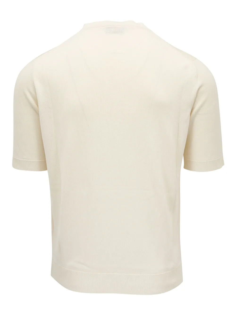 Isaia Fijngebreid T-shirt - Wit