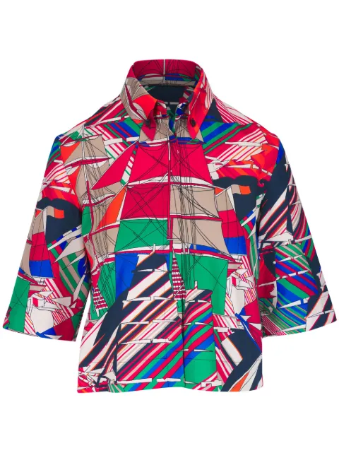 Akris Punto camisa con estampado gráfico