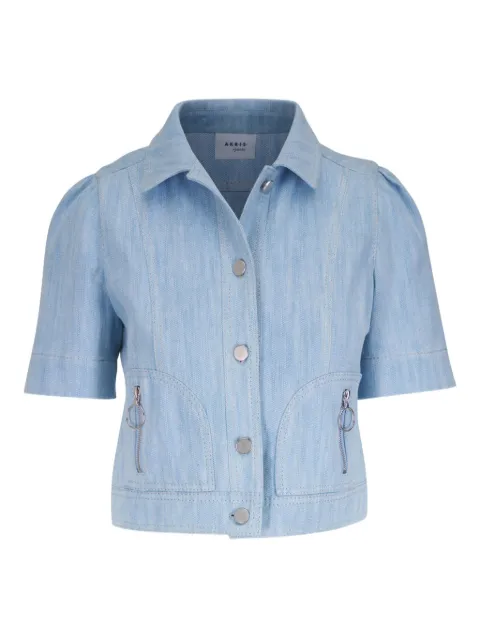 Akris Punto short-sleeves denim jacket