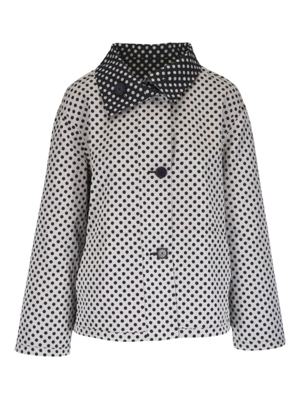 【タグ付き】AKRIS punto ジャケット シアー ドット柄 羽織り M Akris punto Polka-Dot Single-Breasted Jacket | Neiman Marcus