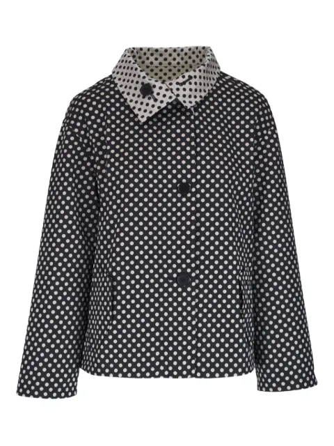 Akris Punto polka-dot button-up reversible jacket