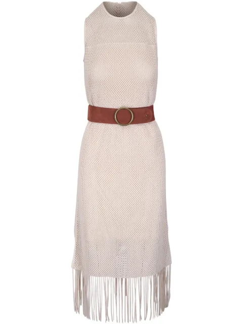 Akris Punto vestido con flecos