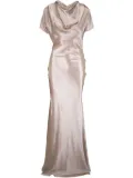 Kiton satin maxi dress - Neutrals