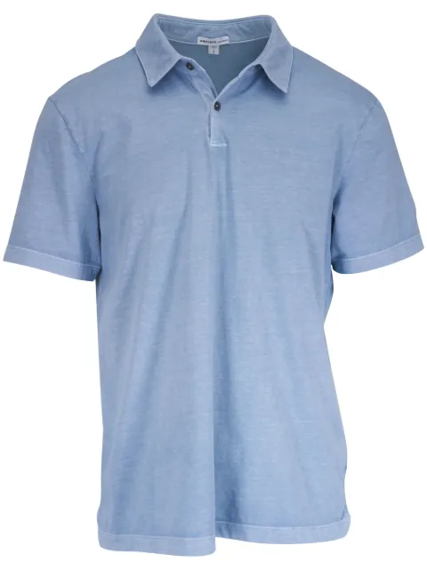 James Perse sueded jersey polo shirt