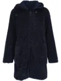 Akris Punto hooded faux-fur coat - Blue