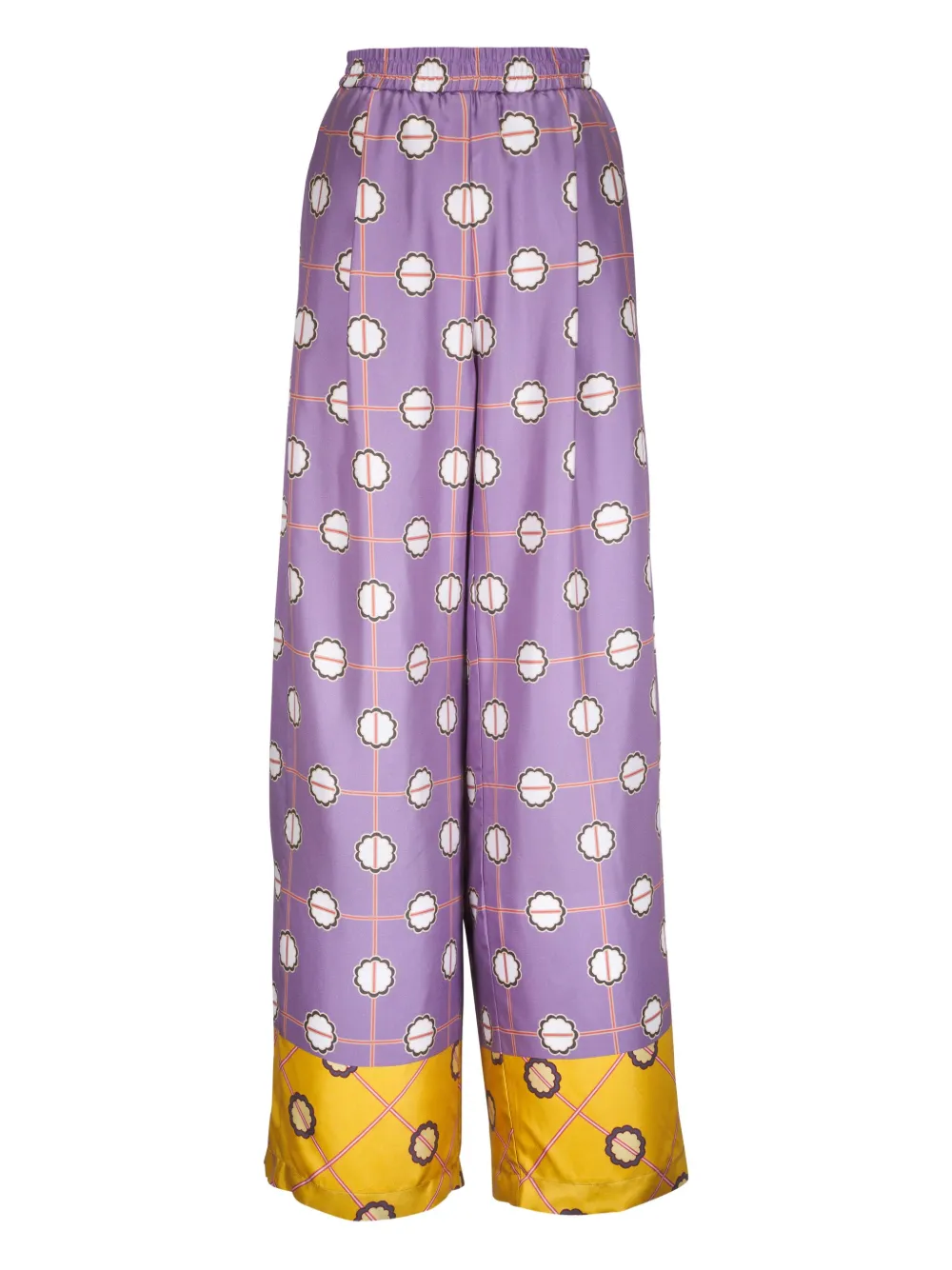 Odeeh geometric-patterned trousers | Purple | Image 1