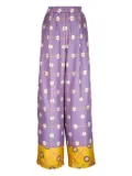 Odeeh geometric-patterned trousers - Purple