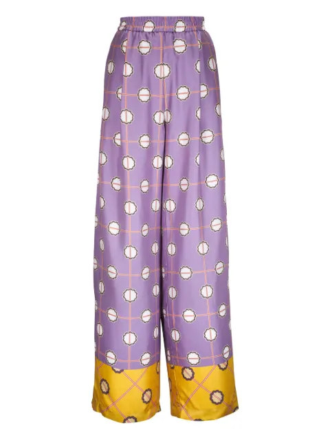 Odeeh geometric-patterned trousers