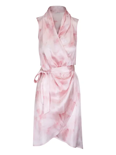 Kiton wrap-effect tie-waist midi dress