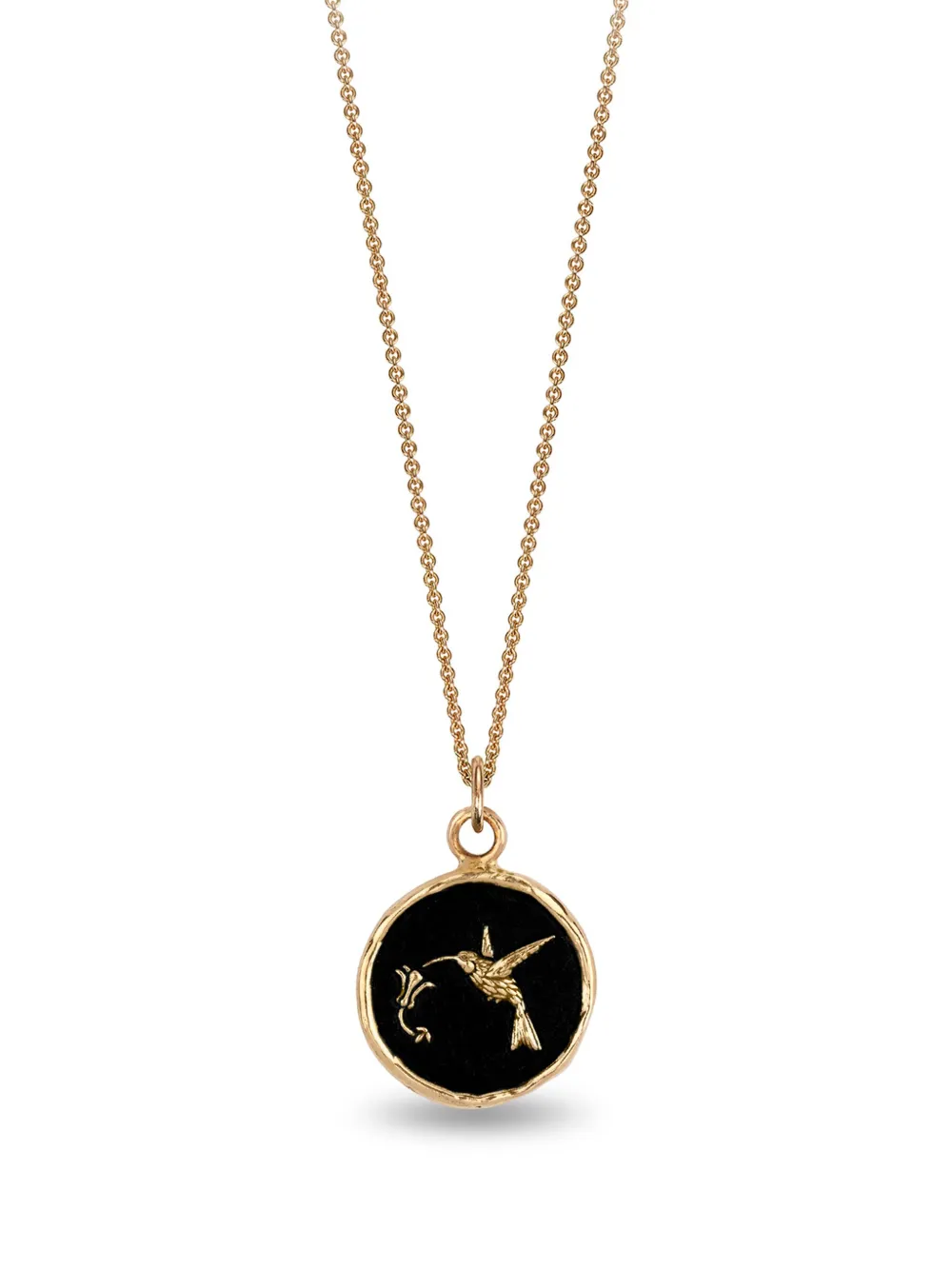 Pyrrha collier en or 14ct à pendentif Hummingbird Talisman | or | Image 1