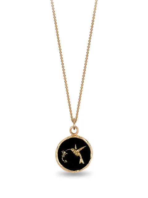 Pyrrha collar Hummingbird Talisman en oro amarillo de 14kt con dije