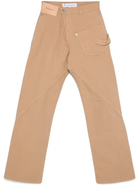 JW Anderson pantalones estilo worker con diseño retorcido
