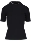 Akris Punto half-sleeve sweater - Black