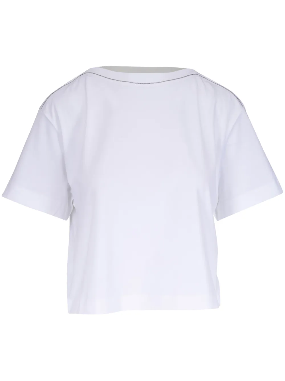Brunello Cucinelli playera con cadena Monili | blanco | Image 1