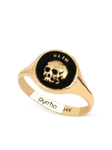 Pyrrha anillo de sello What Once Was en oro amarillo de 14kt