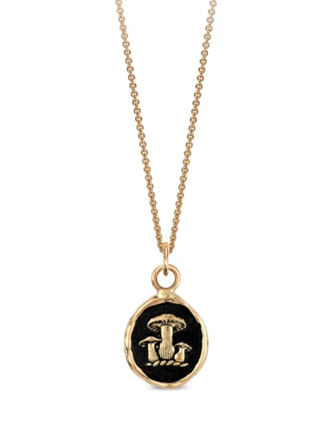 Pyrrha collar Earthy Talisman en oro amarillo de 14kt con dije