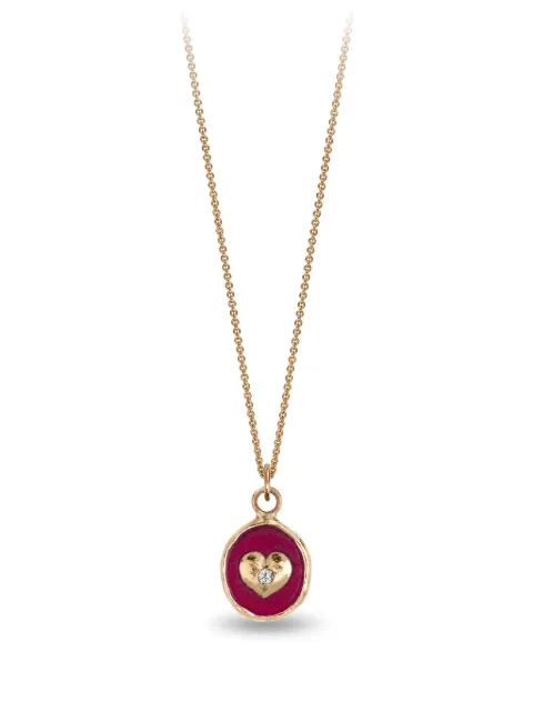 Pyrrha collar Loving Talisman en oro amarillo de 14kt con dije de diamante