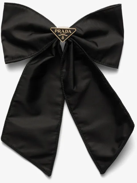 Prada logo-embellishment bow hair clip