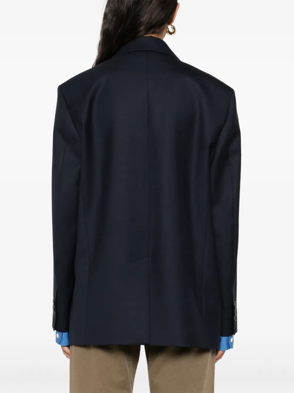 Miu Blazer met logo-reliëf Blauw
