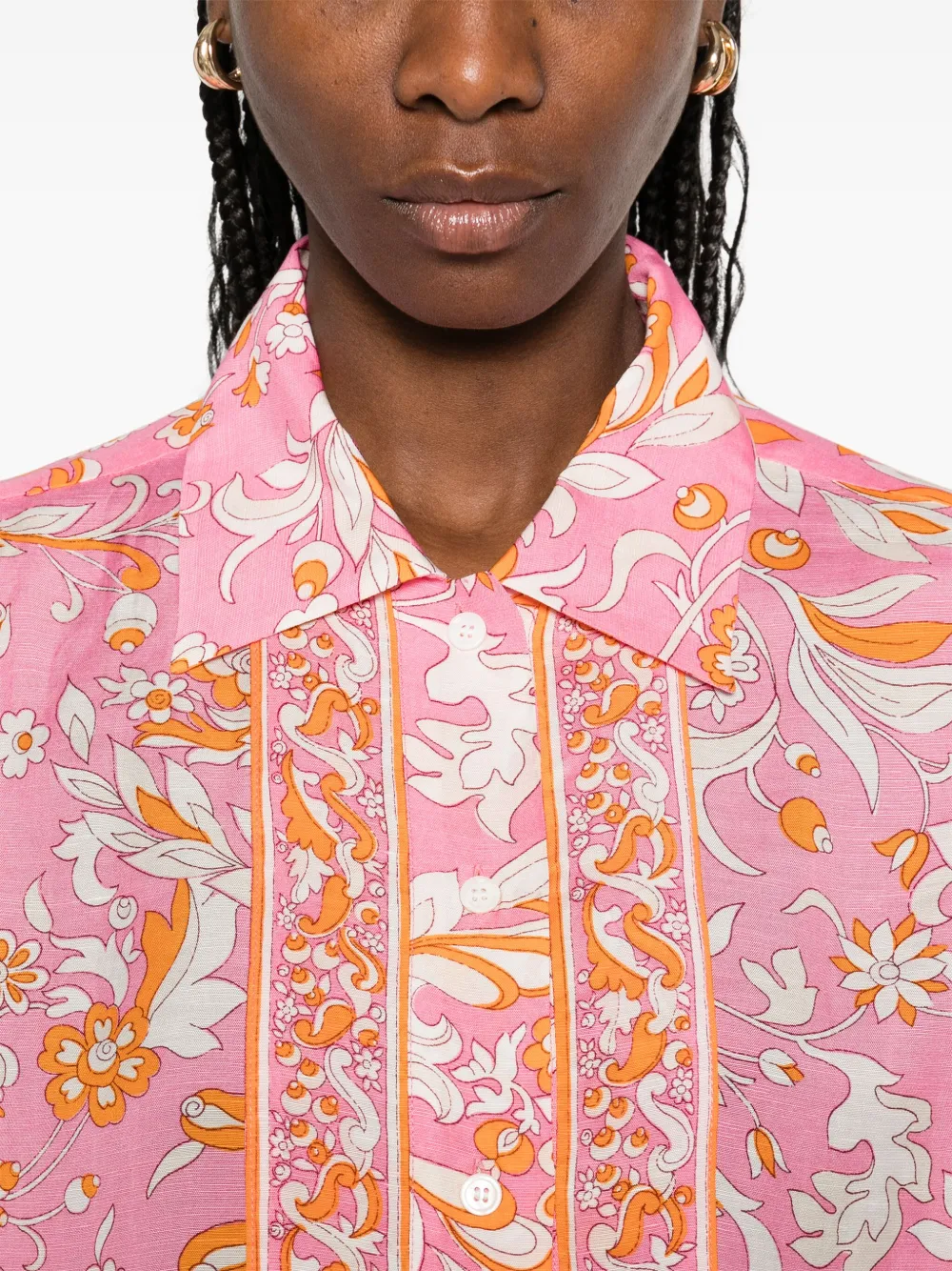Maje Blouse met bloemenprint Roze