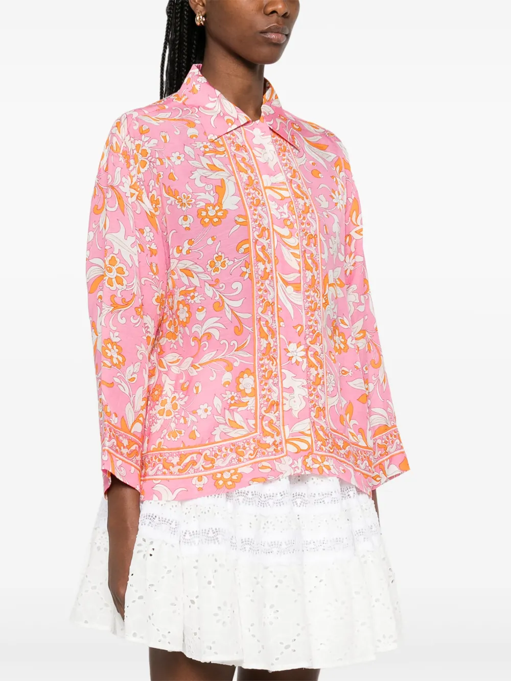 Maje Blouse met bloemenprint Roze