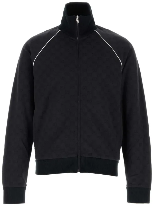 Gucci GG Supreme zip-up Sweatshirt Blue FARFETCH BN