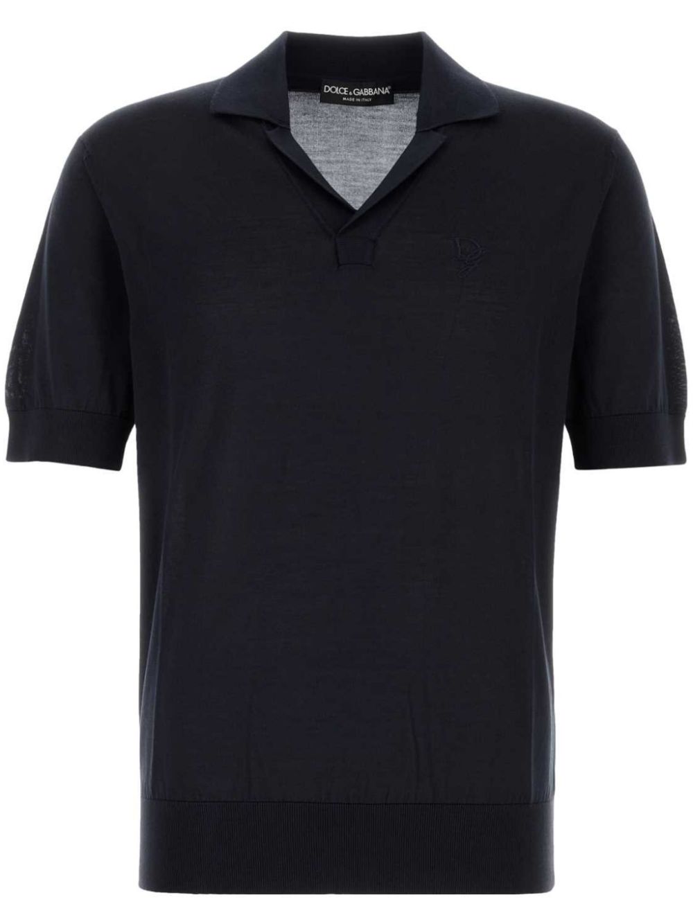 Dolce & Gabbana silk polo shirt - Blue