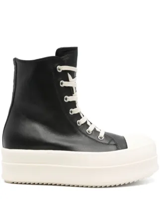 RICK OWENS MEGA BUMPER レザースニーカー プラットフォーム Rick Owens Mega Bumper スニーカー | ブラック | FARFETCH JP
