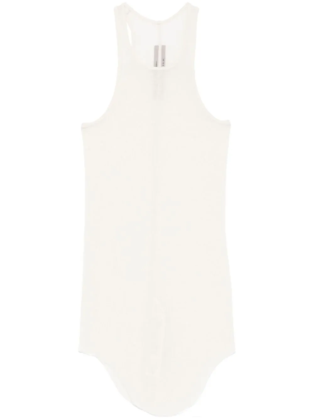 Shop Rick Owens Fine-ribbed Tank Top In Neutrals