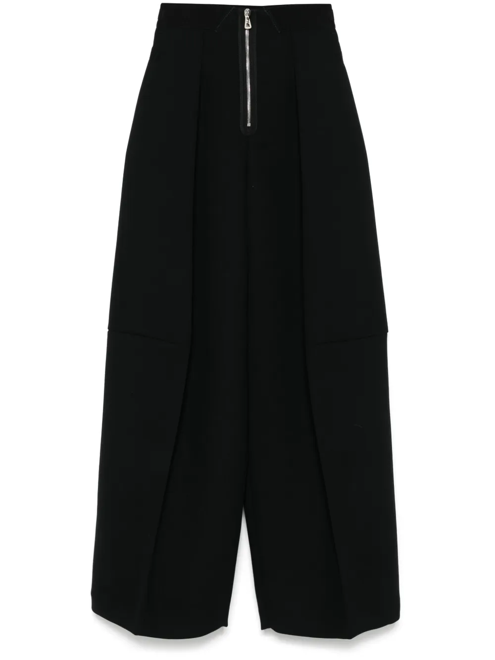 bonded crepe trousers