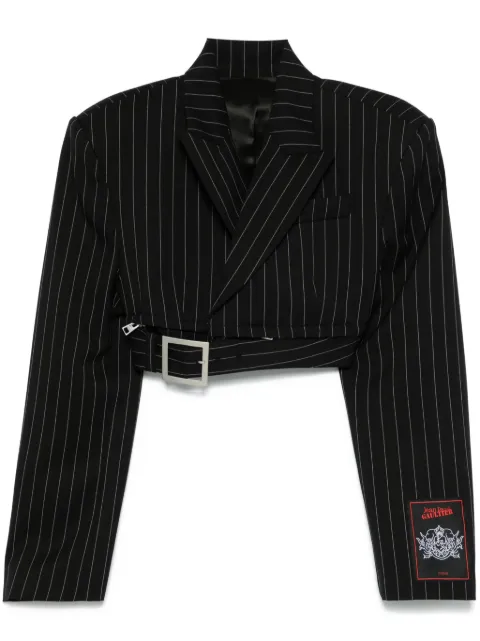 Jean Paul Gaultier pinstriped cropped blazer